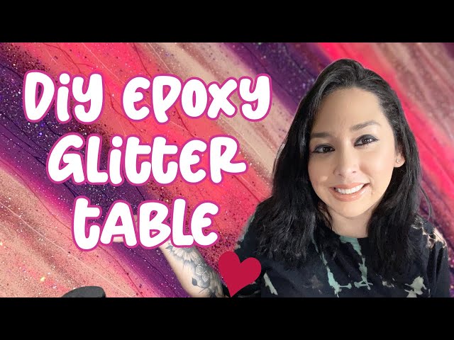 DIY Epoxy Glitter Table