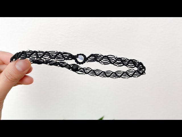 블랙 마크라메 초커 만들기 2days How to make a black macrame choker