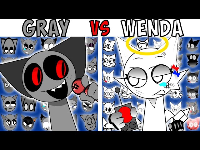 ALL GRAY VS WENDA TEST | FNF Character Test | Gameplay VS Playground