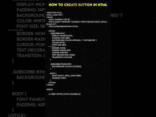 How To Create Link Button In HTML | Create Button In Html