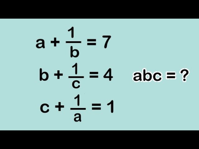 An Interesting Olympiad Algebra Problem l Math Olympiad 