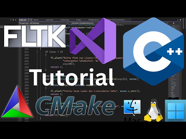 FLTK CMake C++ Tutorial 2026 Windows Visual Studio