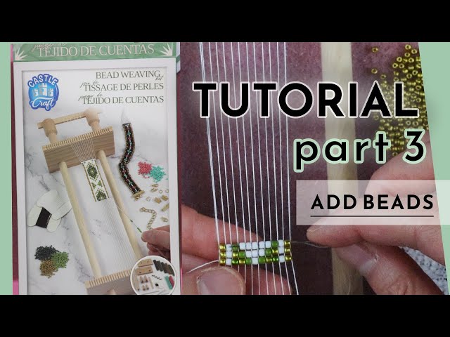 Pt. 3 Dollarama Bead Loom Bracelet Tutorial Castle Craft Bead Weaving Kit Adding the Beads Exciting
