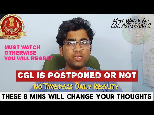 SSC CGL IS NOT GOING TO BE POSTPONED WHAT To Do🔥#ssc#nopostpone#examreview #ssccgl#viral#stenoreview