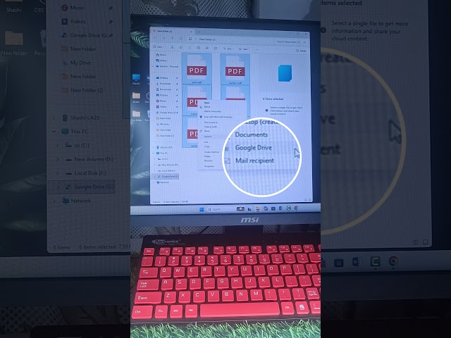 Send files to Google Drive with ONE right-click! ☁️🔥 #Windows11 #GoogleDrive #TechTips