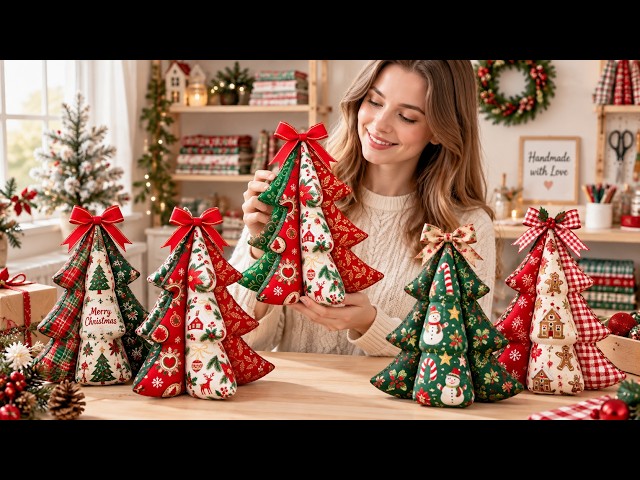 🎄 I Made a Christmas Tree from Fabric - It’s So Easy and Beautiful!