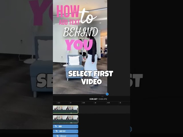 How to add text behind you  #kapwing #editing #transitions #editingtools #kapwing #contentcreation