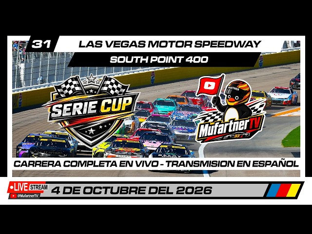 🚨 EN VIVO: NASCAR Cup Series - South Point 400 en LAS VEGAS 🚗💨 | ¡Carrera COMPLETA en ESPAÑOL!