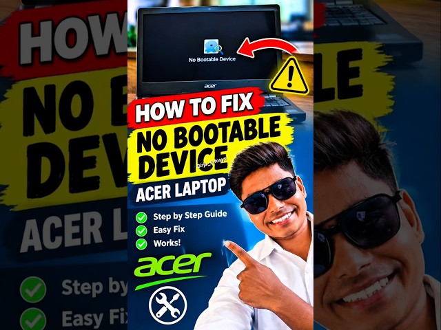 How to Fix Acer No Bootable Device Error 🔧💻 | Acer Laptop | How To Fix No Bootable Device Found 2026