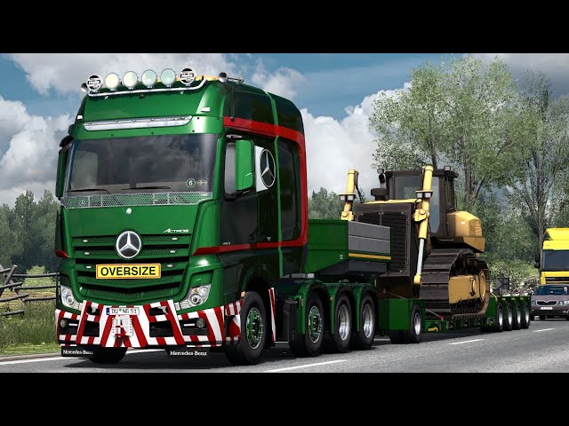 Heavy Hauling with Mercedes Actros MP4  | Euro Truck Simulator 2