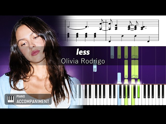 Olivia Rodrigo - less - Accurate Piano Tutorial with Sheet Music