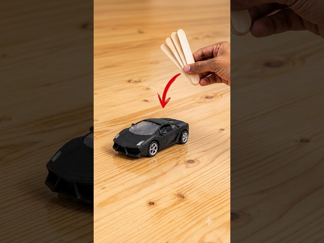Handmade LAMBORGHINI Galardo from Wooden Sticks! #miniature #diy #diycrafts