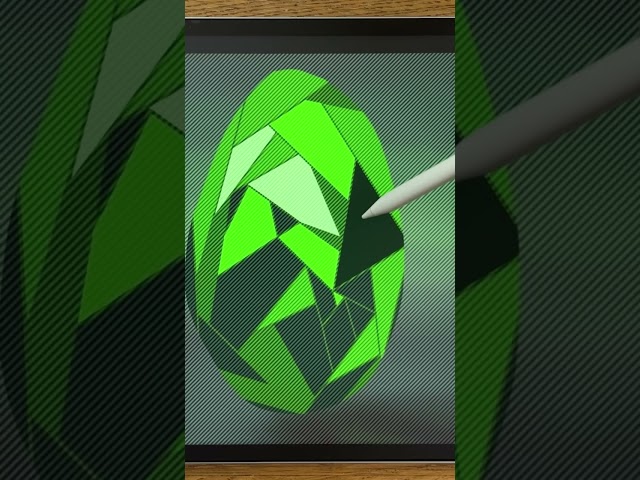 Draw a green gemstone procreate #procreate #procreatetutorial #gemstone #emerald #drawingtutorial