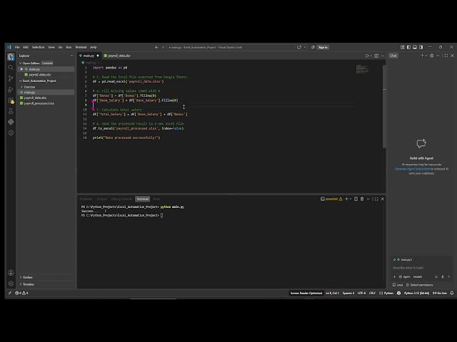 Python for Excel Users Automate Payroll Data Processing in Seconds