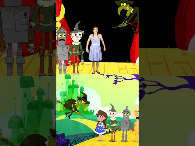 Ms. Booksy's Wizard of Oz | Live Action vs Animation #shorts