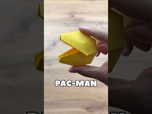 PAC-MAN EASY ORIGAMI BITING TOY | HOW TO MAKE PAC-MAN FROM ORIGAMI PAPER STEP BY STEP