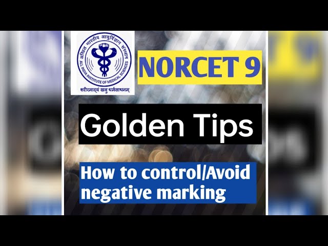 Golden Tips to control/Avoid Negative marking#norcet#nursingexam#aiims#nursing#nursingofficer#yt 