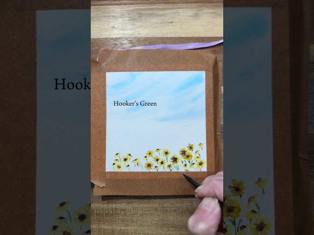 Easy Watercolor Sunflower Field