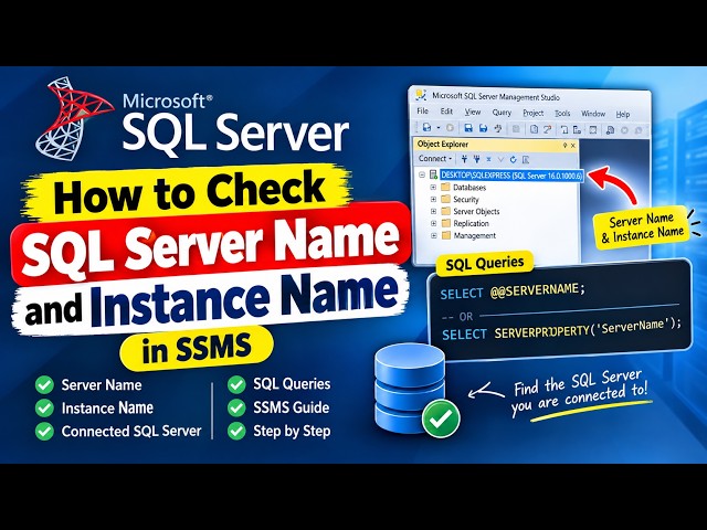 How to Check SQL Server Name & Instance Name | Find SQL Server Name Easily
