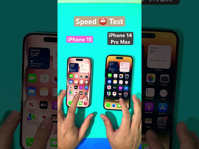 iPhone 15 vs iPhone 14 Pro Max Speed Test #viral #shorts #iphone #speed #test