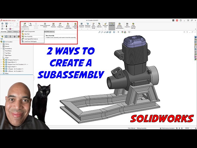 How to Create a Subassembly - SolidWorks Top Down Design