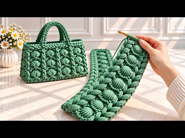 How to Crochet a Beautiful Textured Bag 🧶 Easy Crochet Bag | Step-by-Step Tutorial