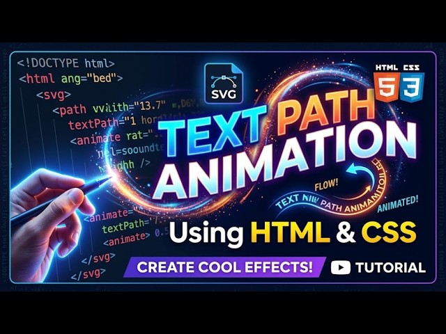 HTML & SVG Text Path Animation Tutorial for Beginners.