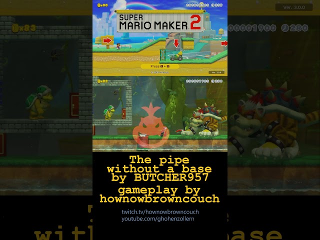 #Shorts #SMM2 The pipe without a base Course Clear Video Former World Record