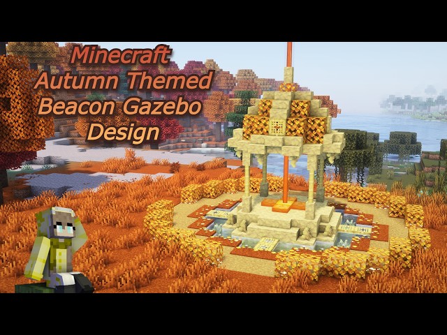 Minecraft | Autumn Themed Gazebo Design [ Tutorial ]