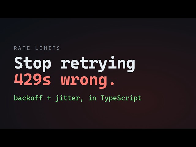 Retry LLM 429s the right way — backoff + jitter (TypeScript)