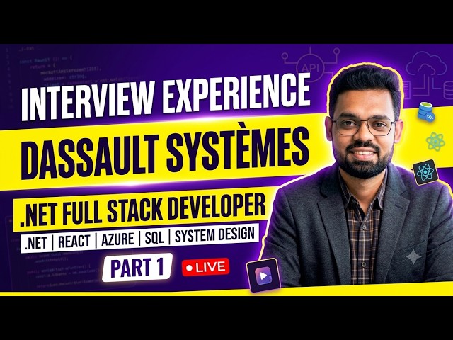 🔥Dassault Systems Interview Experience 2026 | C#, .Net Core, LINQ, API's, EF, SQL, Azure (Part 1)