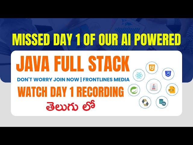 Java Full Stack + AI = Game Changer!  | FLM's AI Powered  Java Full Stack Day 1 Recording