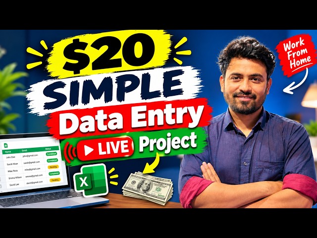 Easy Data Entry Live Tutorial project 2026 | Data Entry Free Tutorial 2026. How to start data Entry?