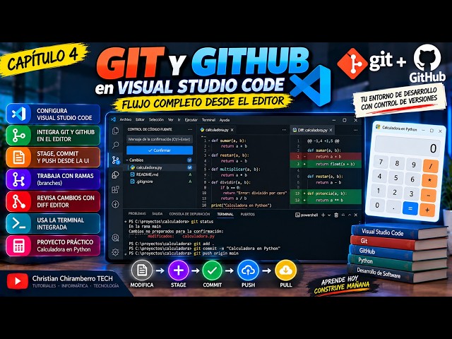 Git y GitHub en Visual Studio Code 🚀 | Stage, Commit, Push, Pull y Ramas — Capítulo 4