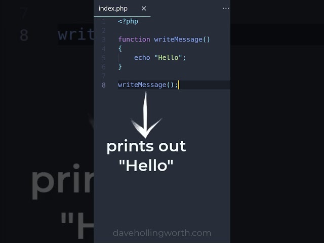 PHP in 60 Seconds: Functions #php #shorts #technology
