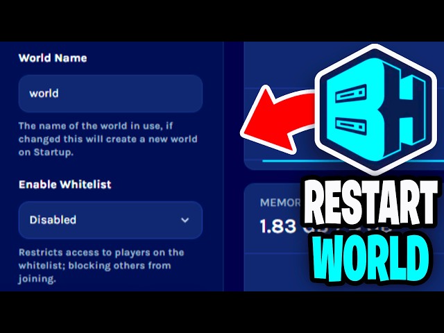How To Restart World In Bisecthosting Server! - Tutorial