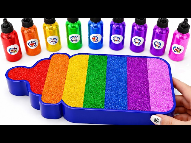 Satisfying Video DIY How to make Rainbow Slime Milk Bottle From Mini Bathtub ASMR cutting ASMR