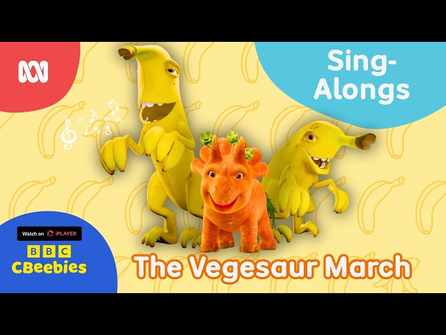 🎙️ The Vegesaur March 👣🐾  | Vegesaurs Sing Alongs! #GingerAndTheVegesaurs