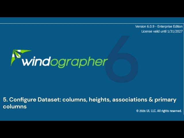 05  Configure Dataset   columns, heights, associations & primary columns