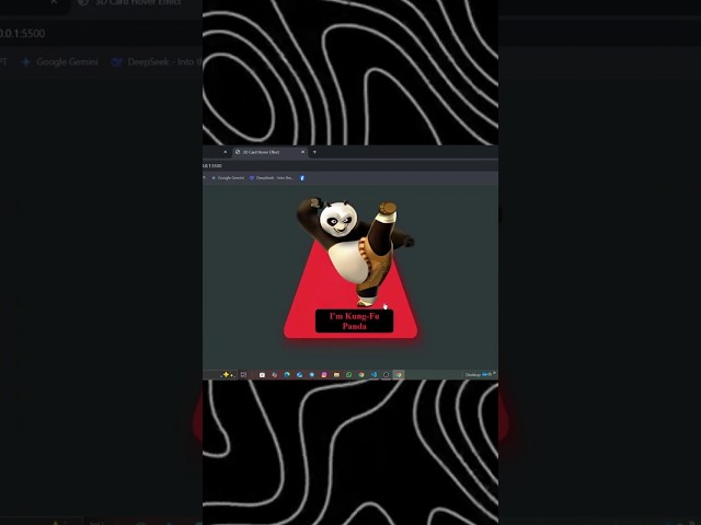 CSS Magic: Calm Panda to Kung Fu Master 🐼🔥#kungfupanda #hovereffect #CSSAnimation #html #css #shorts
