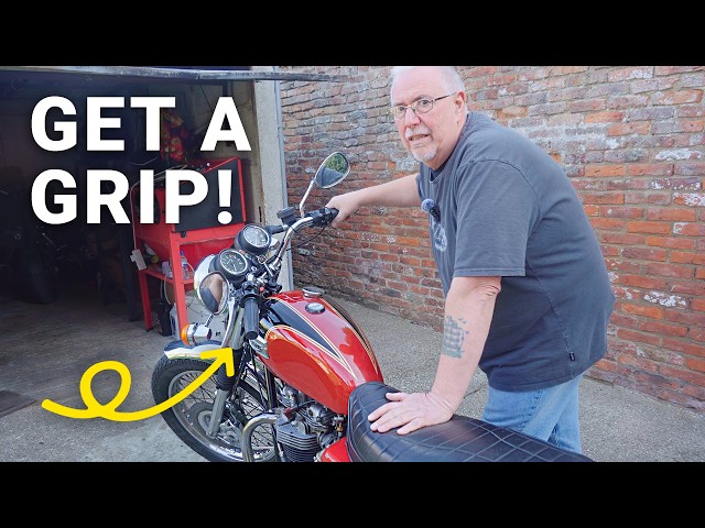 Fitting new Grips to my 1979 Triumph Bonneville | Classic Motorcycle Ride To Race the Waves | 06