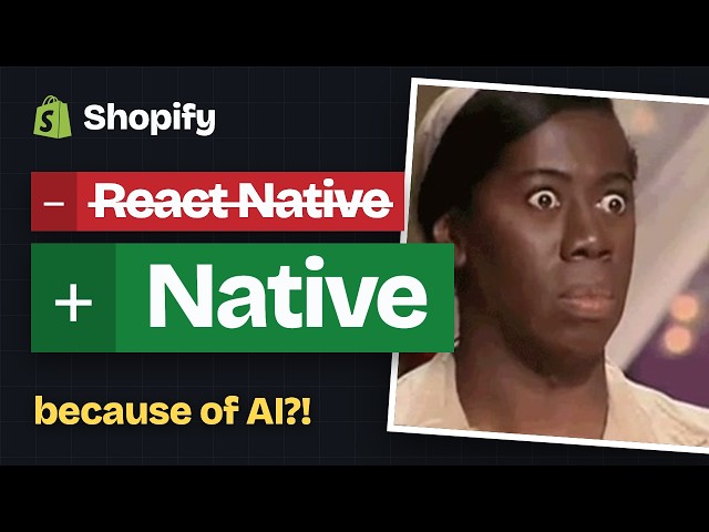 Shopify Is Ditching React Native Because of AI 🤯
