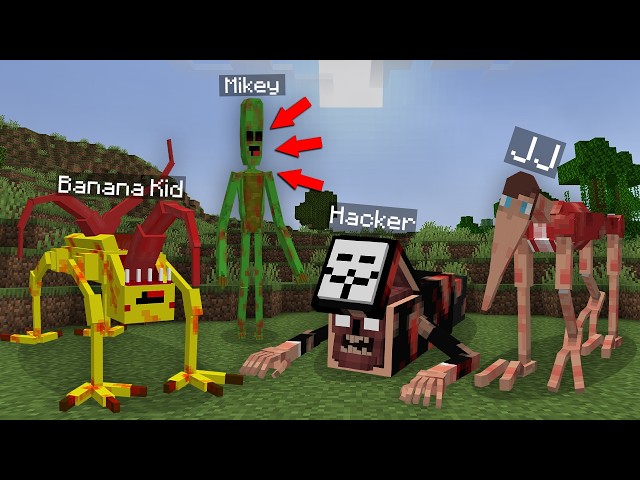 JJ and Mikey: Everyone Became SCARY MOBS in Minecraft !? Maizen