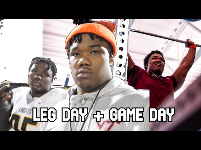 LEG DAY + GAME DAY || DAY IN THE LIFE OF COLLEGE FOOTBALL PLAYERS