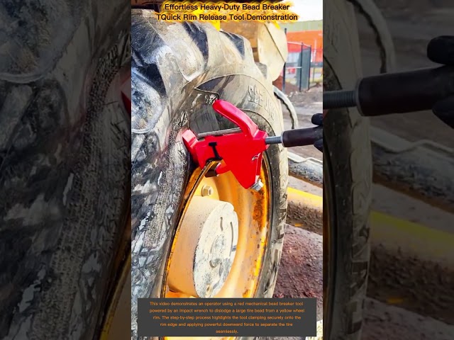 Easiest Way to Remove Giant Tires! Red Mechanical Bead Breaker Demo