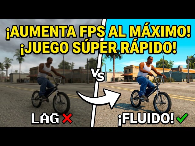 ¡DE 10 A 240 FPS! 🚀 CÓMO QUITAR EL LAG EN GTA SAN ANDREAS PC