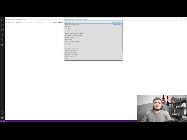 Creating Custom Code Snippets in Azure Data Studio