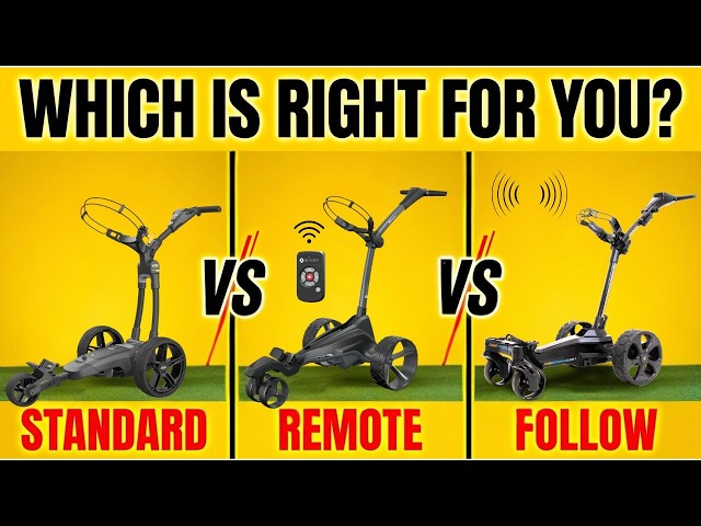 Buy The Right Electric Golf Trolley For You! Standard vs Remote vs Follow