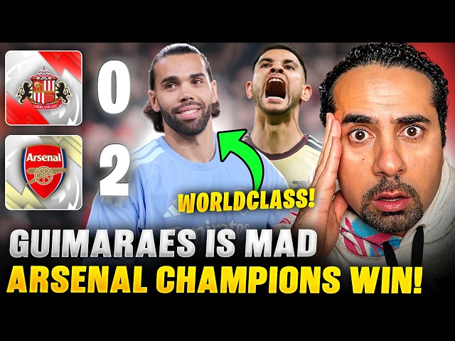 Champions Arsenal Get The Win🏆 Raya Is The Best🧤 Guimaraes Mad Goal❗ Sunderland 0-2 Arsenal Reaction