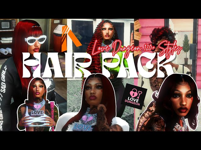 120+ Hairstyles Love Dungeon Bundle V1 | Drag & Drop Hairstyles for Your Server | Five M
